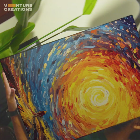 Starry Night Swirl Tree Poster