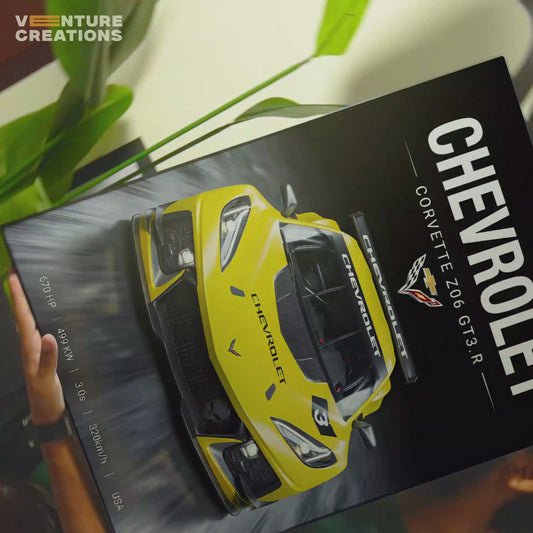 Chevrolet Corvette Yellow Poster