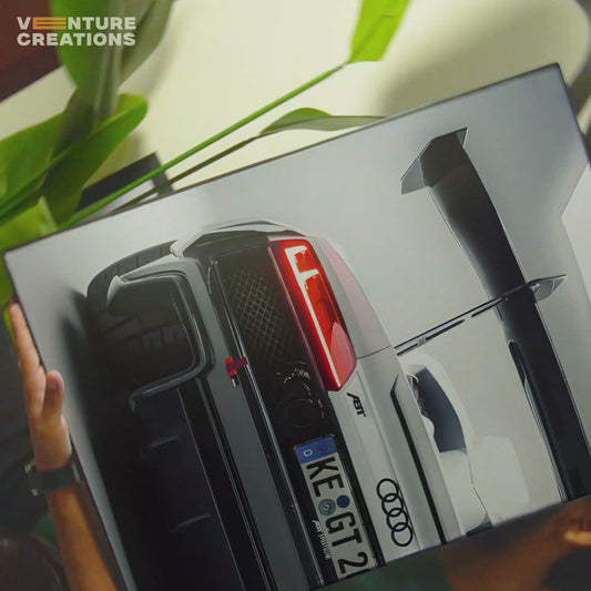 Audi White Car Poster