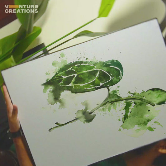 Watercolor Single Leaf Poster