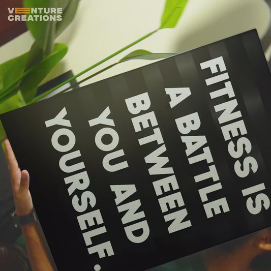 Fitness Is A Battle Poster
