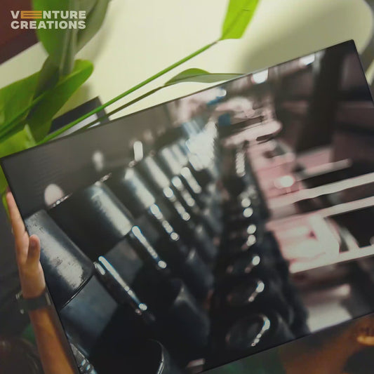 Dark Gym Weights Poster