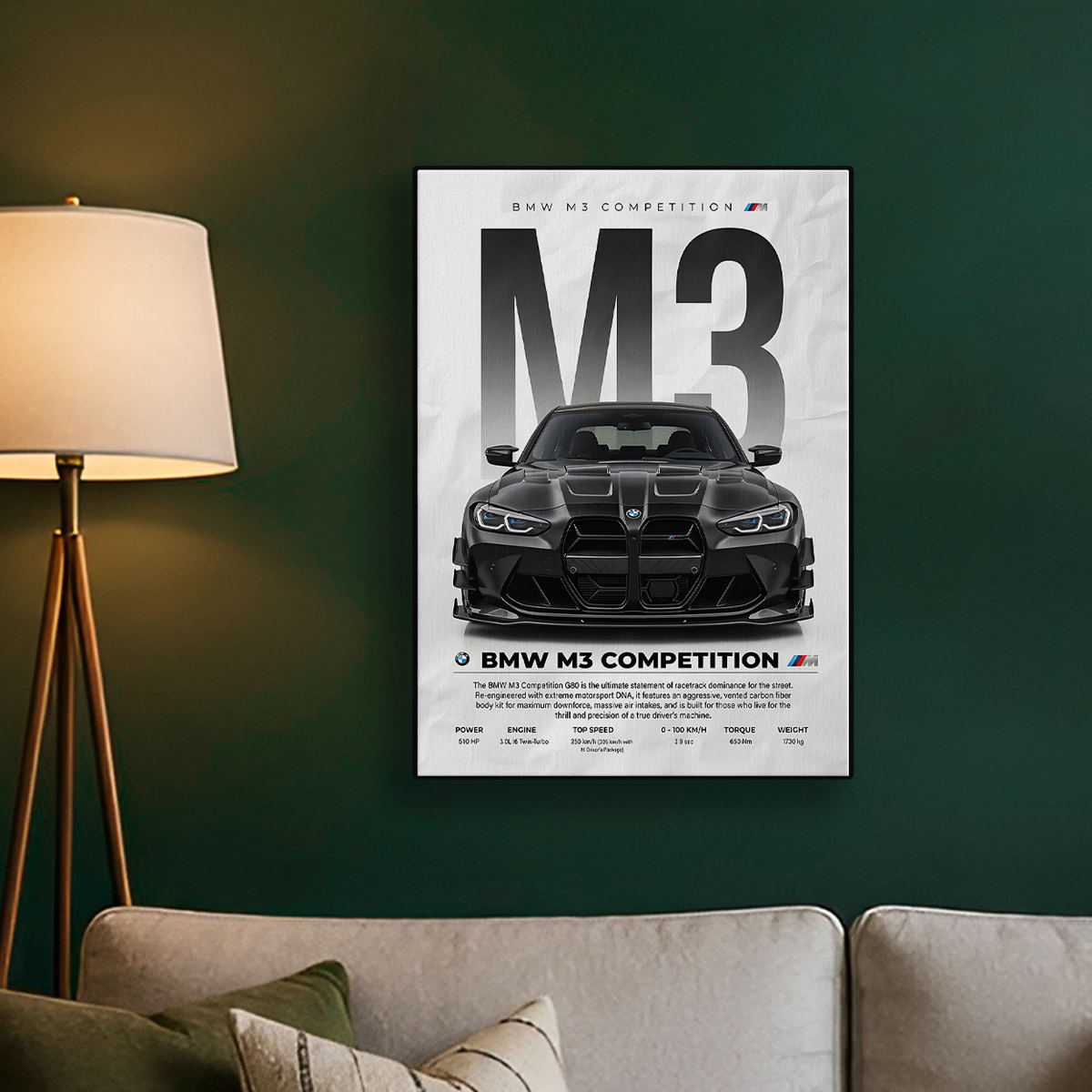 BMW M3 Competition Poster
