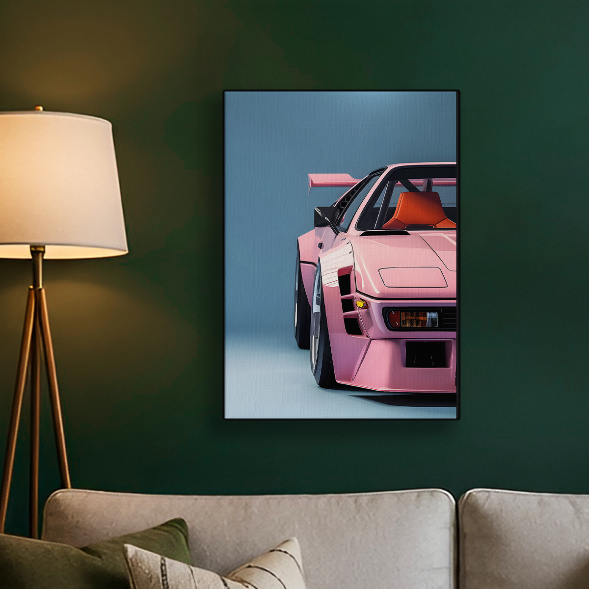 Pink Aesthetic Car Poster
