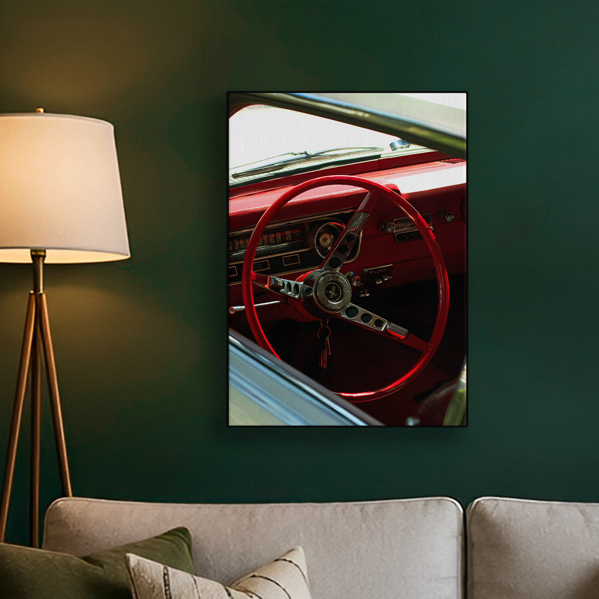 Red Car Interior Poster