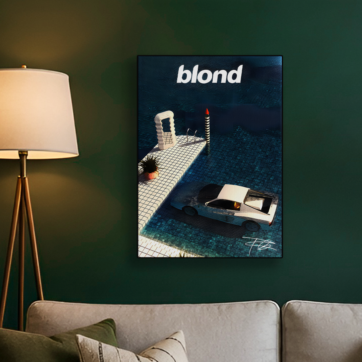 Blond Surfboard Poster