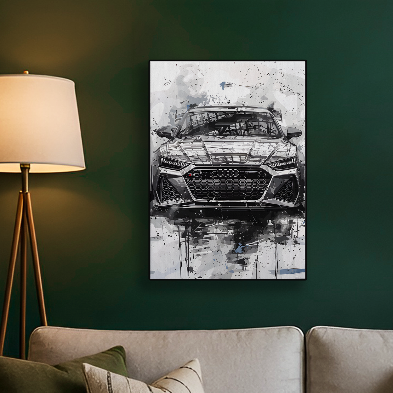 Pencil Sketch Car Poster