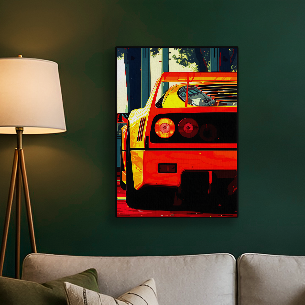 Sports Car Orange Poster